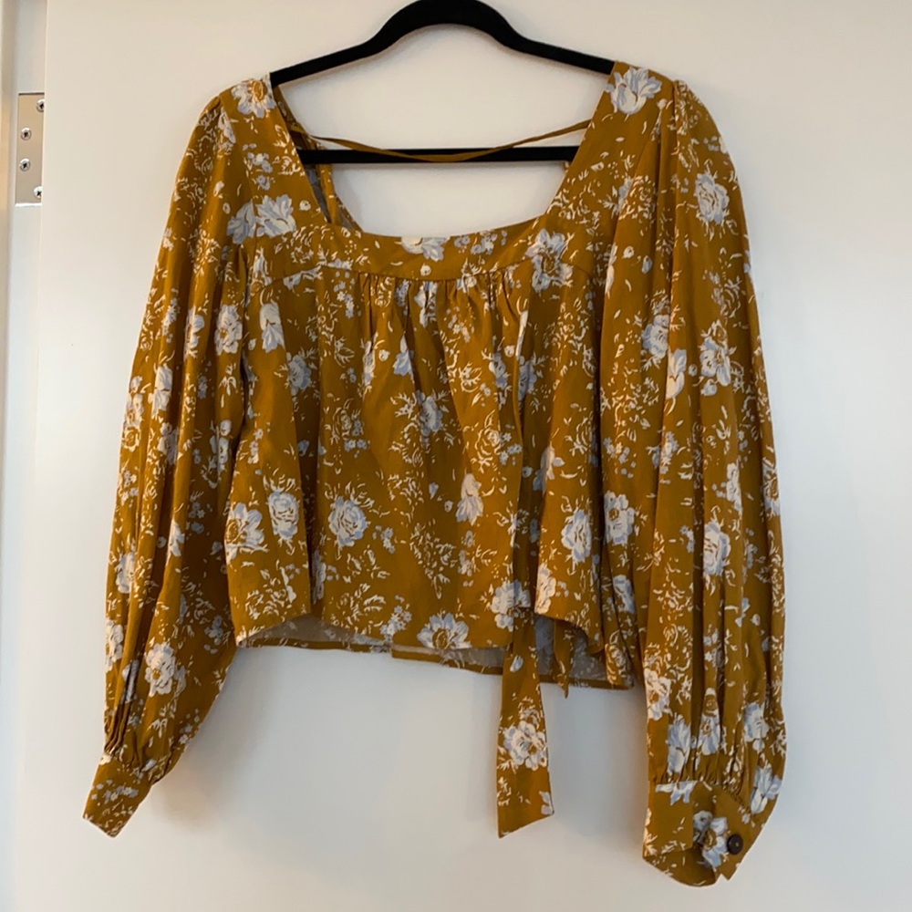 Free People long sleeve floral top